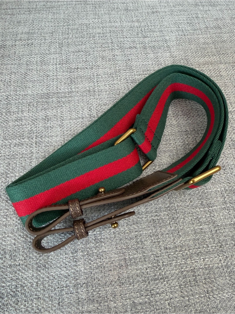 🤎Adjustable Red & Green Woven Replacement Bag Strap | Brown Trim✨ - Picture 15 of 16